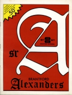 1976-77 Brantford Alexanders game program