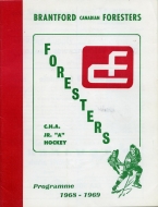 1968-69 Brantford Foresters game program