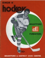 1974-75 Brantford Foresters game program