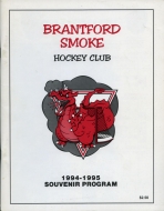 1994-95 Brantford Smoke game program