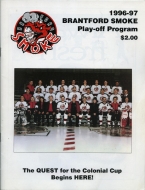 1996-97 Brantford Smoke game program