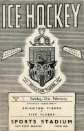 1964-65 Brighton Tigers game program