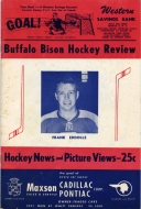 1953-54 Buffalo Bisons game program