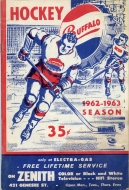 1962-63 Buffalo Bisons game program