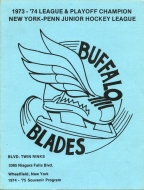 1974-75 Buffalo Blades game program