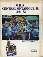 1981-82 Burlington Cougars game program