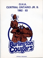 1982-83 Burlington Cougars game program
