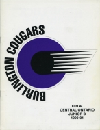 1990-91 Burlington Cougars game program