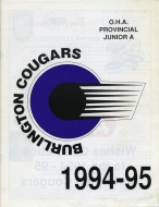 1994-95 Burlington Cougars game program