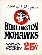 1971-72 Burlington Mohawks game program