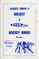 1964-65 Calgary Buffaloes game program