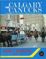 1974-75 Calgary Canucks game program