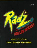1992-93 Calgary Radz game program