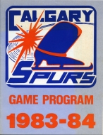 1983-84 Calgary Spurs game program