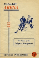 1947-48 Calgary Stampeders game program