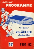 1951-52 Calgary Stampeders game program