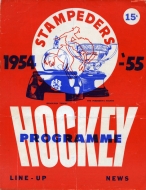 1954-55 Calgary Stampeders game program