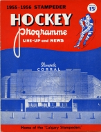 1955-56 Calgary Stampeders game program