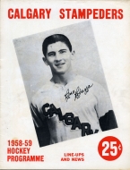 1958-59 Calgary Stampeders game program