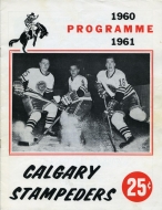 1960-61 Calgary Stampeders game program
