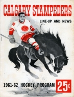 1961-62 Calgary Stampeders game program