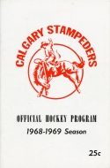 1968-69 Calgary Stampeders game program