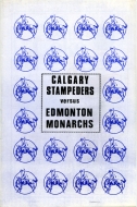 1970-71 Calgary Stampeders game program