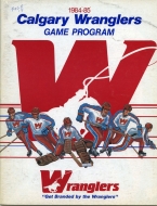 1984-85 Calgary Wranglers game program