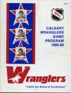 1985-86 Calgary Wranglers game program