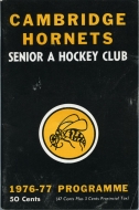 1976-77 Cambridge Hornets game program