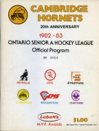 1982-83 Cambridge Hornets game program