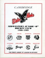 1988-89 Cambridge Winterhawks game program