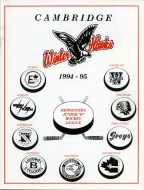 1994-95 Cambridge Winterhawks game program