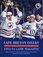1993-94 Cape Breton Oilers game program