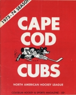 1973-74 Cape Cod Cubs game program