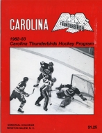 1982-83 Carolina Thunderbirds game program