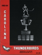 1983-84 Carolina Thunderbirds game program