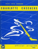 1974-75 Charlotte Checkers game program