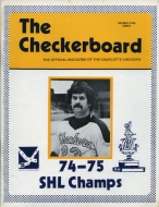 1975-76 Charlotte Checkers game program