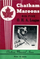 1955-56 Chatham Maroons game program
