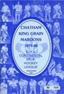 1979-80 Chatham Maroons game program