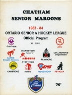 1983-84 Chatham Maroons game program