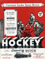 1953-54 Cincinnati Mohawks game program