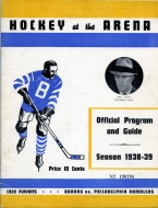 1938-39 Cleveland Barons game program