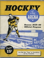 1939-40 Cleveland Barons game program