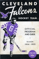 1934-35 Cleveland Falcons game program