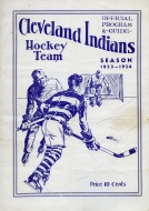 1933-34 Cleveland Indians game program
