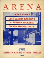1949-50 Cleveland Knights game program