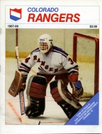 1987-88 Colorado Rangers game program