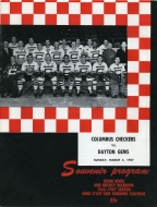 1966-67 Columbus Checkers game program
